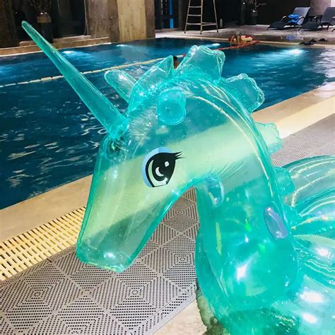 240cm Giant Glitter Unicorn Pool Float Inflatable Magical Unicorn Pool Float With Glitter Inside