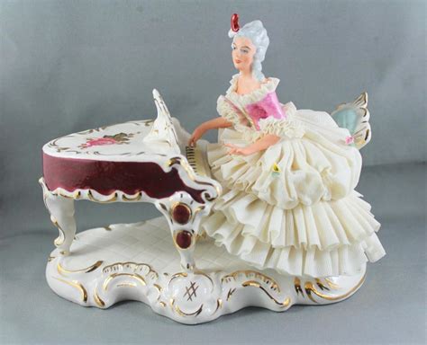 Get great deals on ebay! Antique German Dresden Porcelain Lady Playing Piano ...