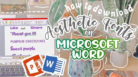 How To Download Aesthetic Fonts On Microsoft Word Cute Edit Vlogs