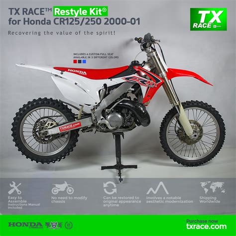 We have 1 honda cr250 2000 manual available for free pdf download: TX RACE™ Restyle Kit® for Honda CR125/250 2000-2001 - TX ...