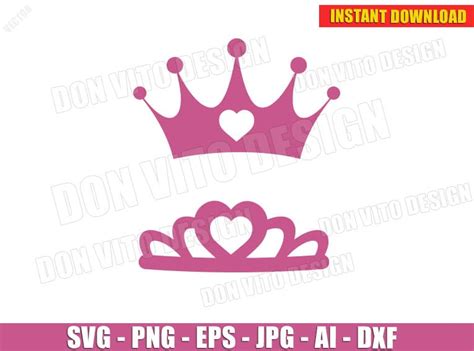 Tiara Crown Princess Svg Dxf Png Beautiful Queen Cut Files