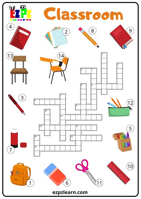school objects crossword puzzles online - sgg-verein.com