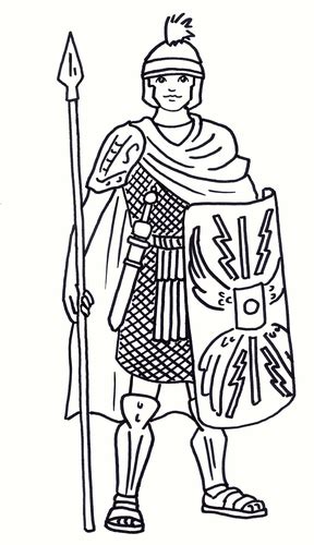 Roman Soldier Coloring Page Free Printable Coloring P