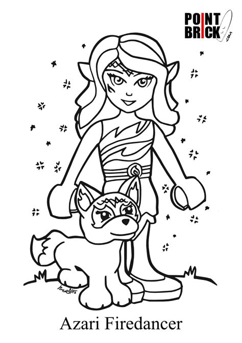 coloring pages lego elves naida coloring pages