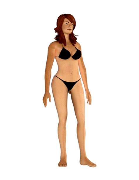 Woman In Bikini Rigged Game Character Low Poly Model 3D Model