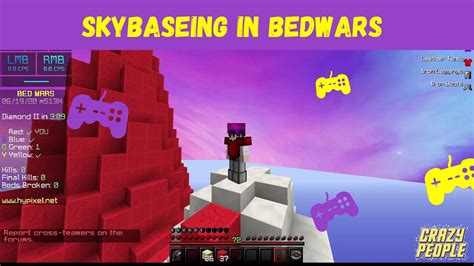 Skybaseing In Bedwars Youtube