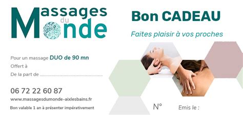 un bon cadeau pour un massage est toujours apprécié