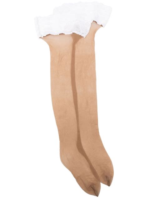 Wolford Nude 8 Lace Trim Stay Up Farfetch