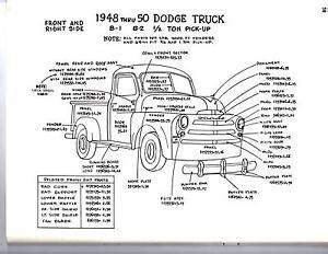 Is the world ready for electric pickup trucks and can they measure. 1951 1952 1953 DODGE TRUCK 1/2 3/4 1 TON EXTERIOR BODY PARTS DIAGRAM SHEETS WM | eBay