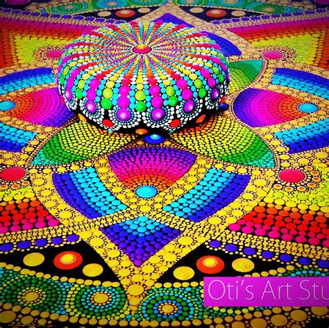 Universe Dot Mandala Original Artwork On Wood Panel Dot Painting