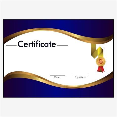 Certificate Border Design Blue