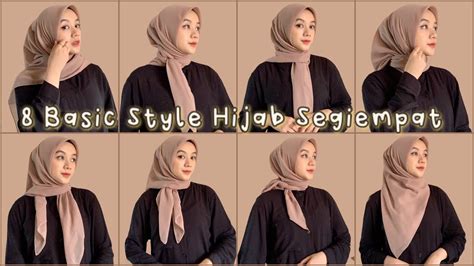 Tutorial Hijab Segiempat Simple Untuk Sehari Hari Kondangan Wisuda