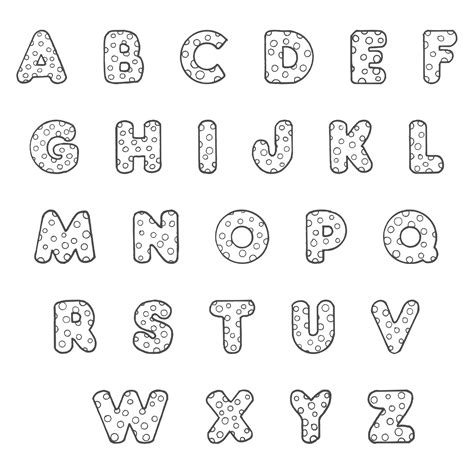 bubble letters i coloring page free printable alphabet