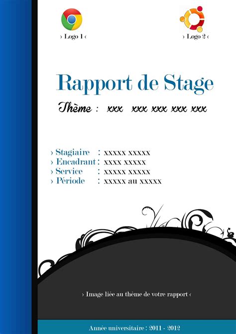 Idée Page Présentation Rapport De Stage Exemple De Rapport Modèle De