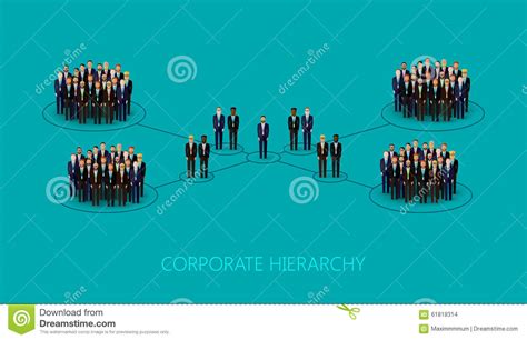 Vector Illustration Of A Corporate Hierarchy Structure Leadership