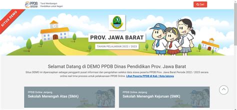 Pendaftaran Ppdb Jawa Barat Sd Smp Sma 20222023 Jadwal Syarat Dan