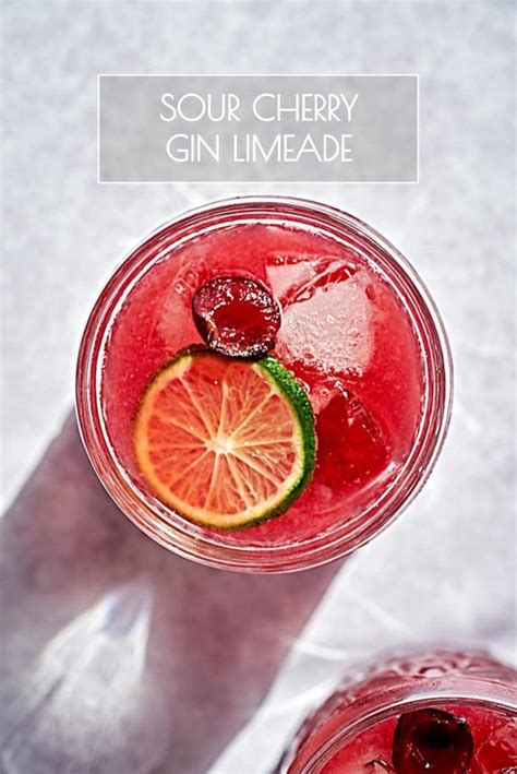 Fill a cocktail shaker with ice and pour in the gin, lime juice and simple syrup. Sour Cherry Gin Limeade | Proportional Plate