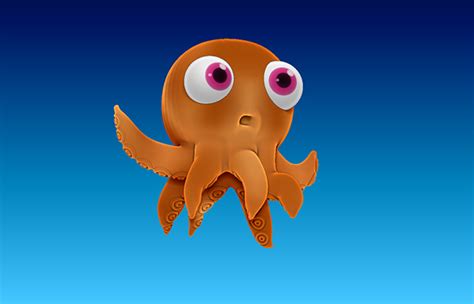 3d Octopus Cartoon Character Design On Behance
