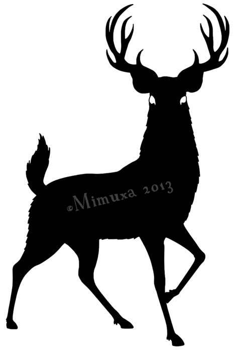 Stag Silhouette By Mimuxa On Deviantart Bear Silhouette Animal