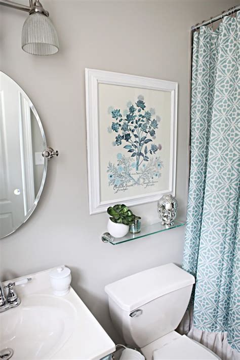 With little room for an extra cabinet or standing shelves, one of the best small bathroom storage solutions is to think up. Office Bathroom Reveal - Bower Power | Guest bathroom ...