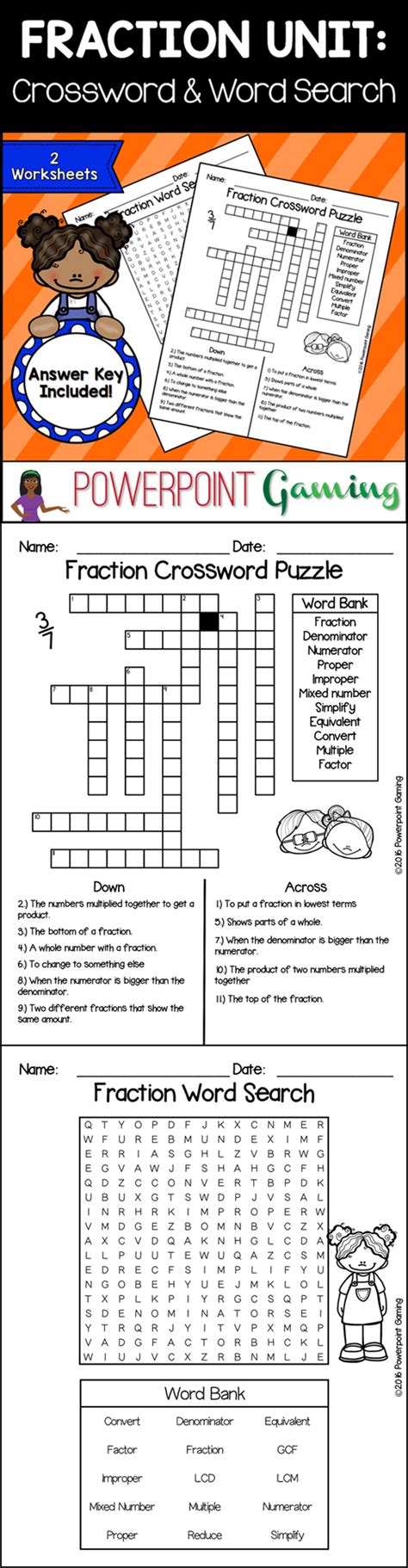 0%(1)0% found this document useful (1 vote). Fraction Unit - Fraction Crossword and Word Search ...