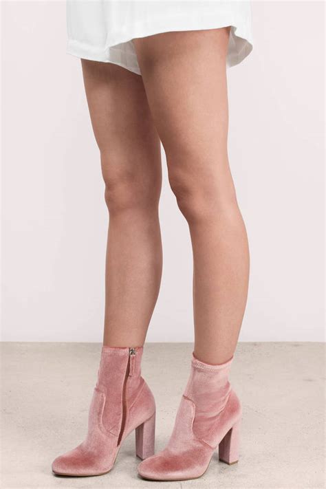 Blush Boots Pink Boots Round Toe Boots 45 Tobi Us