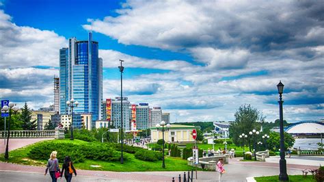 Wallpaper Minsk Belarus City Houses Clouds 2560x1600 Hd Picture Image