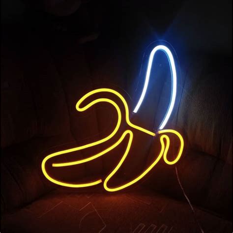 Neon Colored Wall Decor Banana Funny Neon Sign For Bar Or Etsy