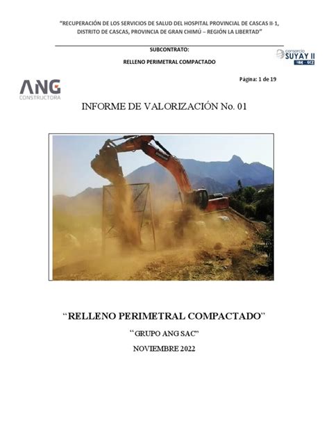 Informe Valorizacion 01 Relleno Perimetral Compactado Rev2 Pdf