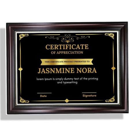 Certificate Frame A4 Size Document Frame A4 Size