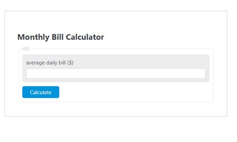 Monthly Bill Calculator Calculator Academy