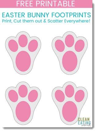 Download rabbit foot stock vectors. FREE PRINTABLE: Easter Bunny Footprints - Clean Eating ...