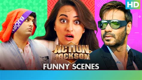 Action Jackson Best Comedy Scenes Ajay Devgn Sonakshi Sinha Yami Guatam And Manasvi Mamgai