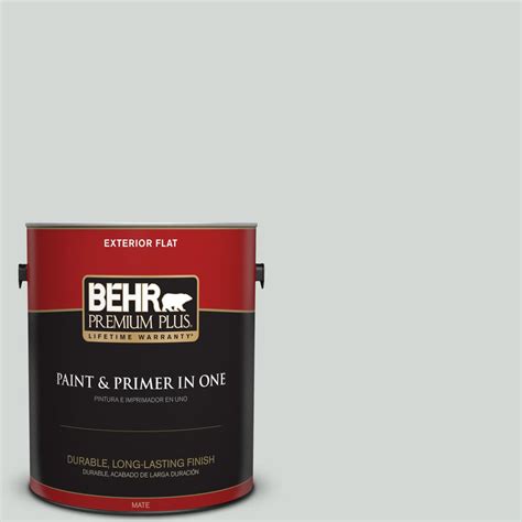 BEHR Premium Plus 1 Gal PPU25 13 Misty Coast Flat Exterior Paint