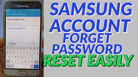 Samsung Account Forget Password Reset Easy Mobile Solution J3j5j7