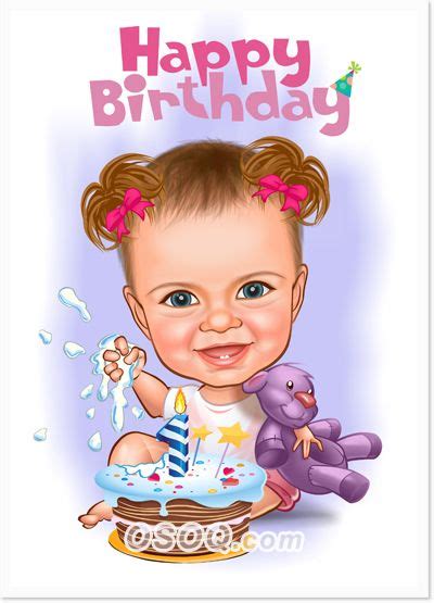 Baby Birthday Caricatures Personalized Caricature Caricature