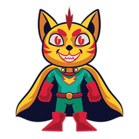 Superhero Cat Vector Art Icons And Graphics For Free Download