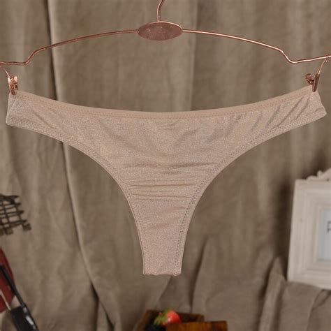 Flash Sexy Thong T Glitter Temptation Underwear Fashion Low Waist Fashion Comfortable Panty In G