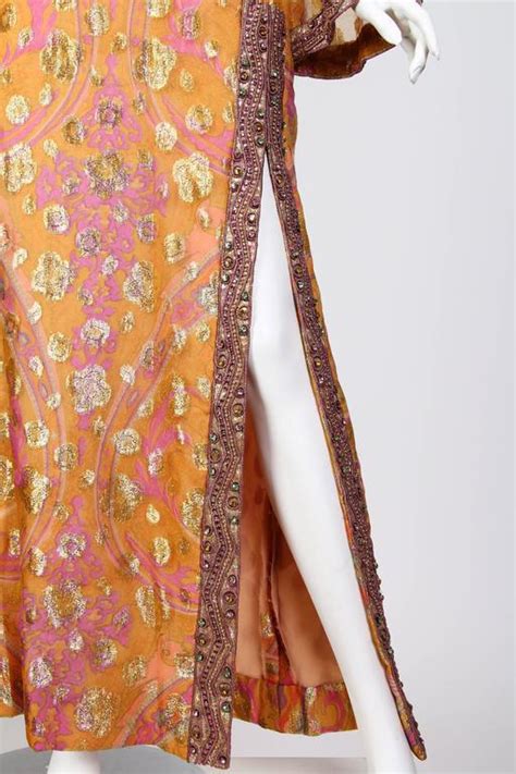 1960s Luxe Bohemian Dress With Crystals At 1stdibs