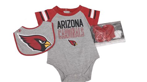 Nfl Arizona Cardinals Baby Infant 3 Piece Creeper With Boots And Bib Set