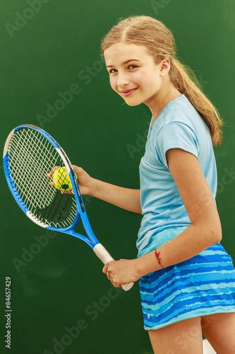 Tennis Beautiful Young Girl Tennis Player Stock Photo And Royalty