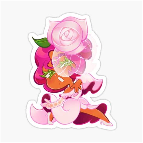 Cookie Run Rose Cookie Sticker For Sale By Kyotemeru Redbubble