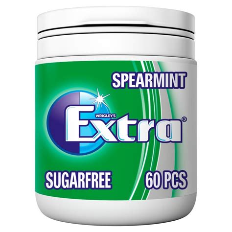 Extra Spearmint Chewing Gum Sugar Free Bottle 60 Pieces Deliver Blantyre