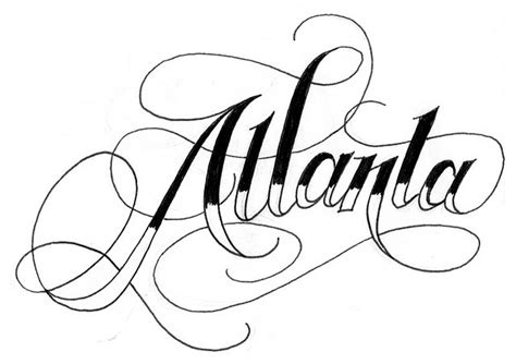 Atlanta Lettering Practice Atlanta Travel Collection