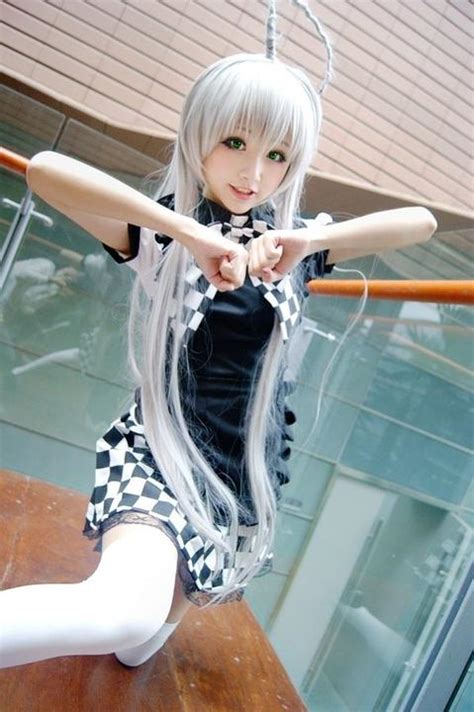 Anime Maid Costume Haiyore Nyaruko San Black White Skirt