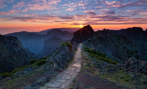 A Path In The Mountains Hd Wallpaper