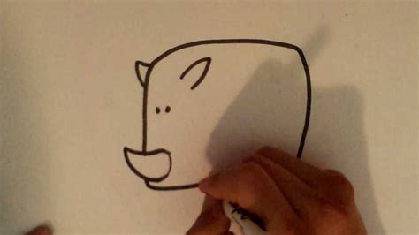 How To Draw A Rhino Easy Drawings Youtube