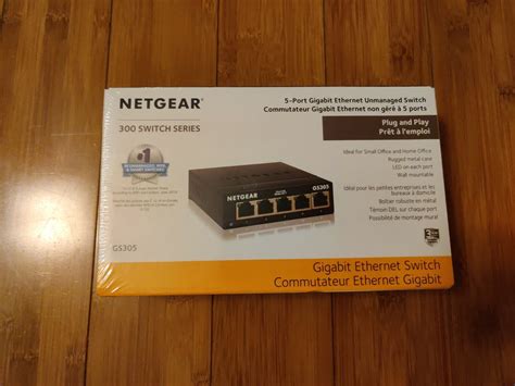 Netgear 5 Port Gigabit Ethernet Unmanaged Switch Gs305 Desktop