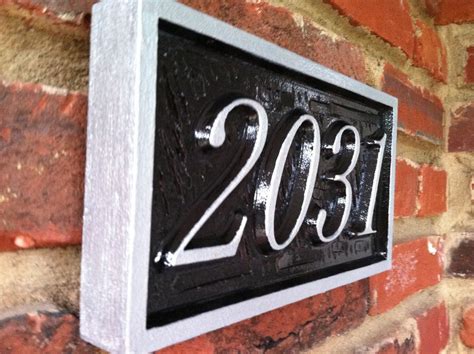 Custom House Number Sign Rectangle Up To 4 Numbers The Carving Company