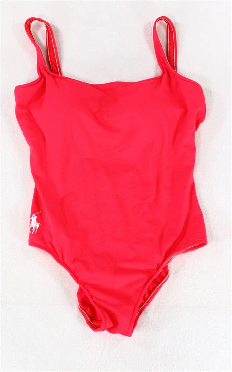 Polo Ralph Lauren Coral Womens One Piece Swimsuit Xs